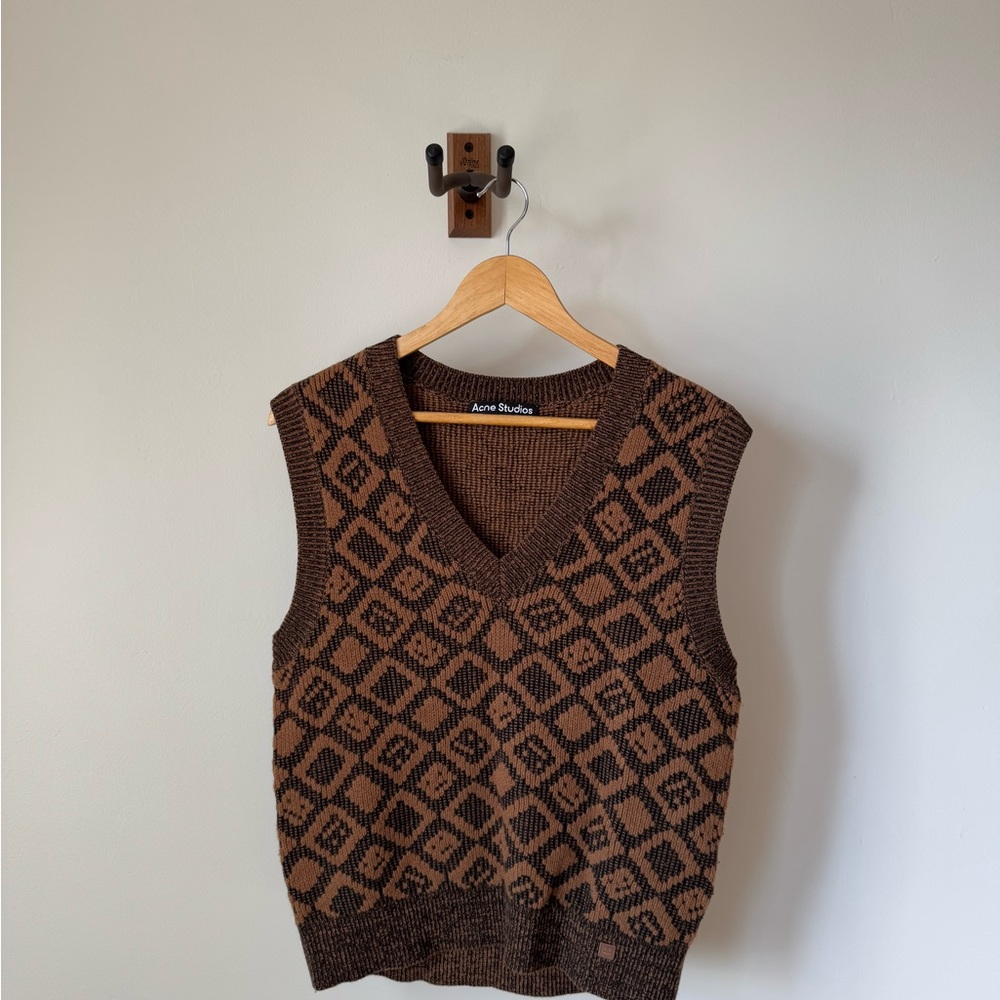 Acne studios Brown Patterned Sweater Vest